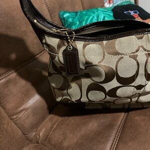 Coach Brown Signature Shoulder Bag